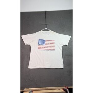Vintage American Flag Shirt Mens XL Delta Made USA‎ Patriotic Graphic 90s Tee